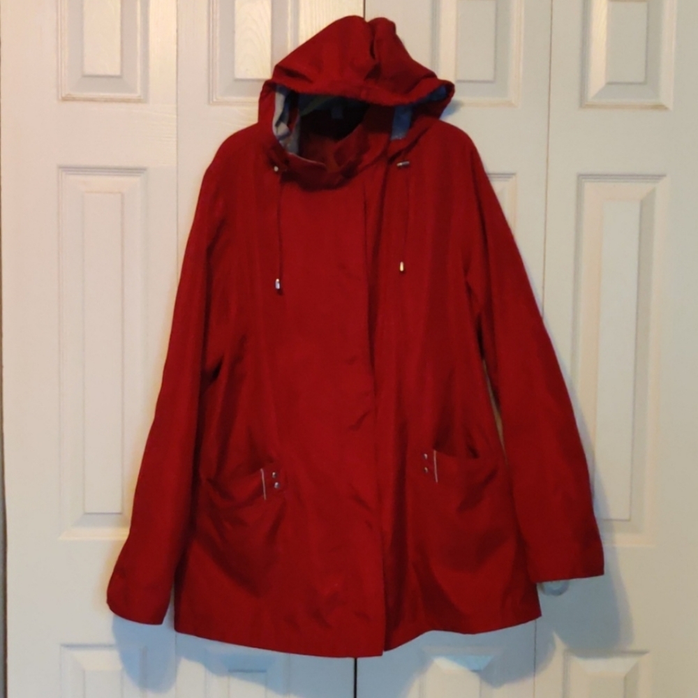 White Stag Red Oversized Rain Coat